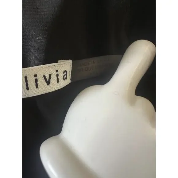 Alice + Olivia Fierra Y-back 100% Silk Racerback Slip Mini Dress Black Large - Picture 12 of 16